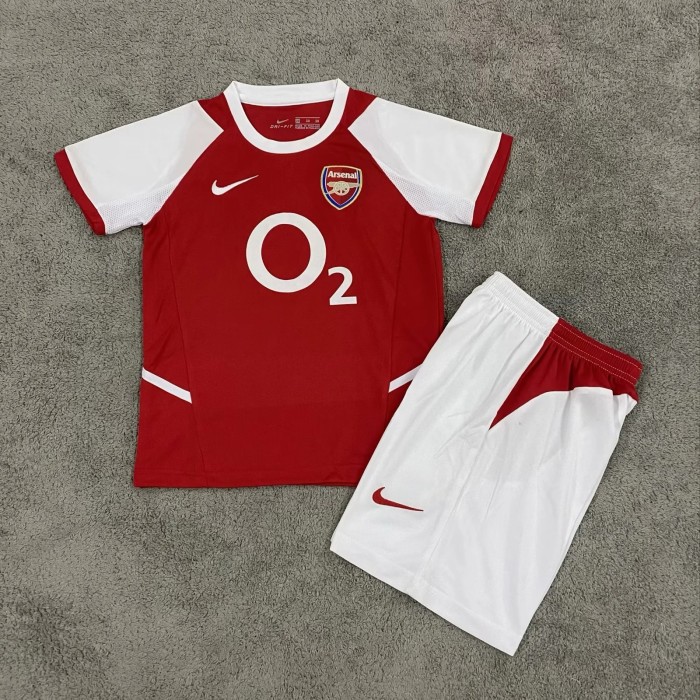 Retro Kids Arsenal 02/04 Home Jersey Football Kit