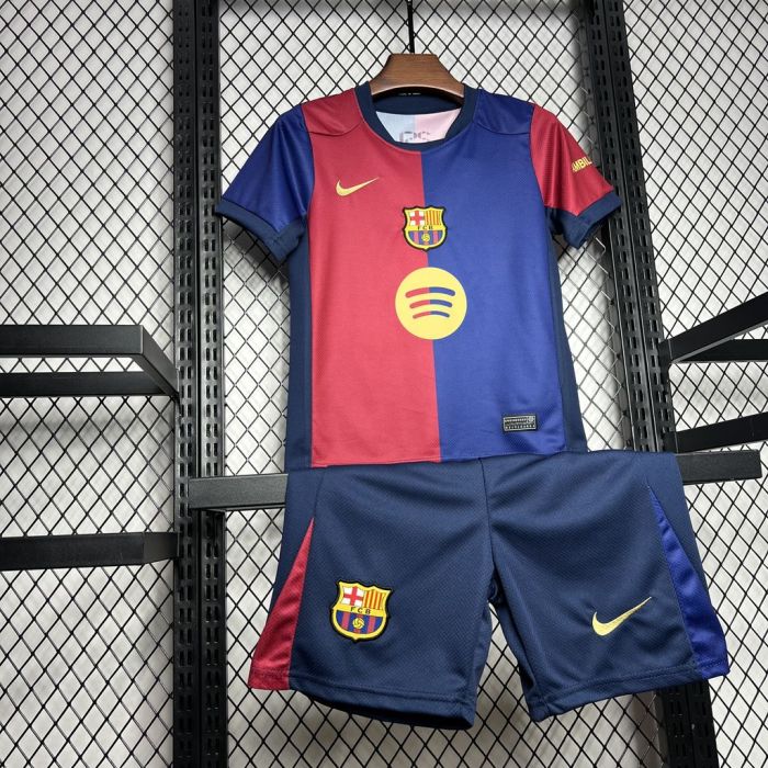 Kids Kit 24/25 Barcelona Home Jersey（New Sponsor）
