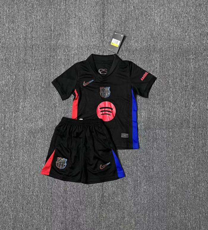 kids kit 24/25 barcelona away jersey (New Sponsor)