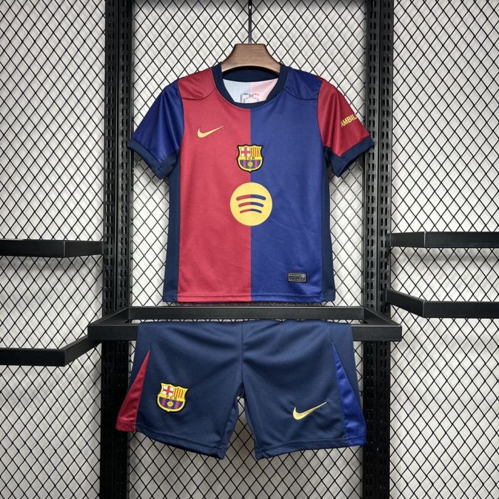 Kids Kit 24/25 Barcelona Home Jersey（New Sponsor）