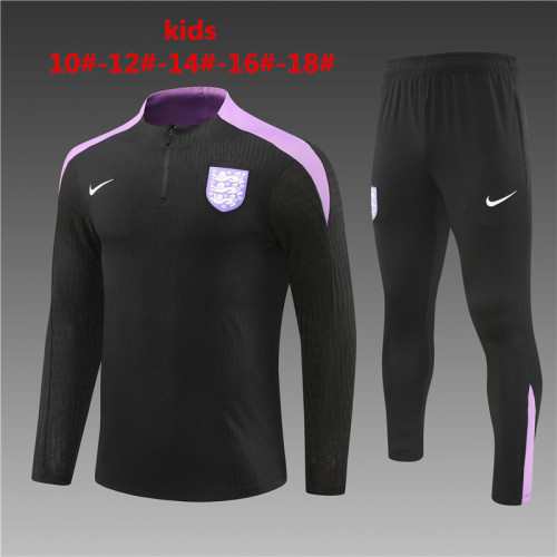 Kids Kit  24/25 England BlackTraining set Football Kit Soccer Kit