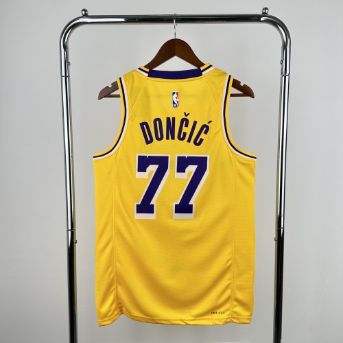 Heat Transfer NBA Los Angeles Lakers Luka Dončić 2022-23 Gold Association Edition Swingman Jersey