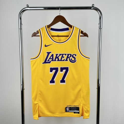 Heat Transfer NBA Los Angeles Lakers Luka Dončić 2022-23 Gold Association Edition Swingman Jersey