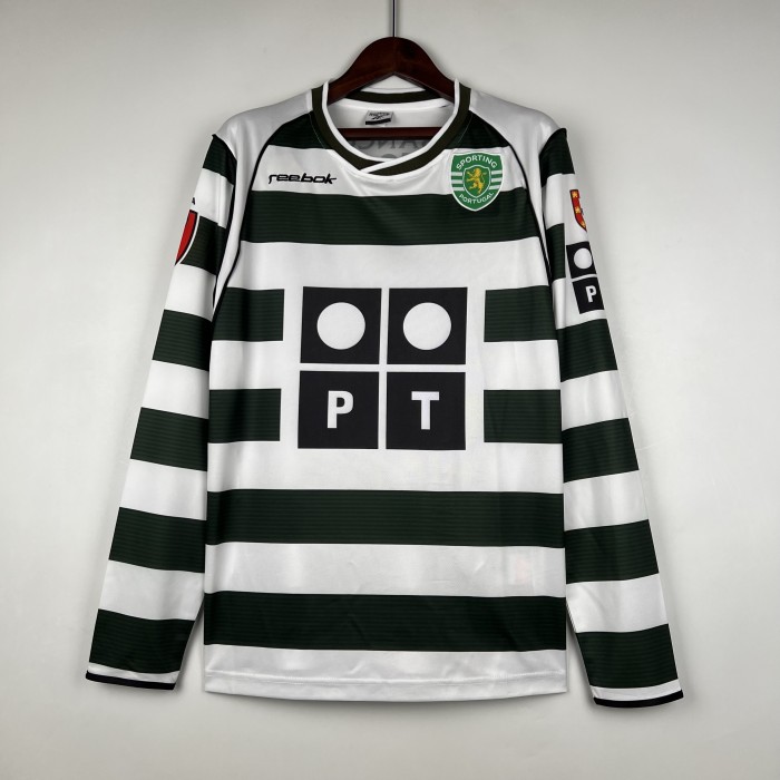 Retro Long Sleeve 01/03 Sporting Lisbon Home Jersey