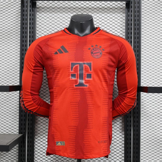Player Version Long Sleeve 24/25 Bayern Munich Home Jersey