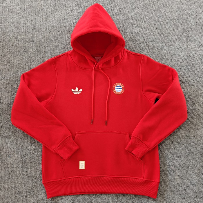 24/25 Bayern Munich Navy/Red/Black/Beige/Grey Hoodie WIth Black Badge