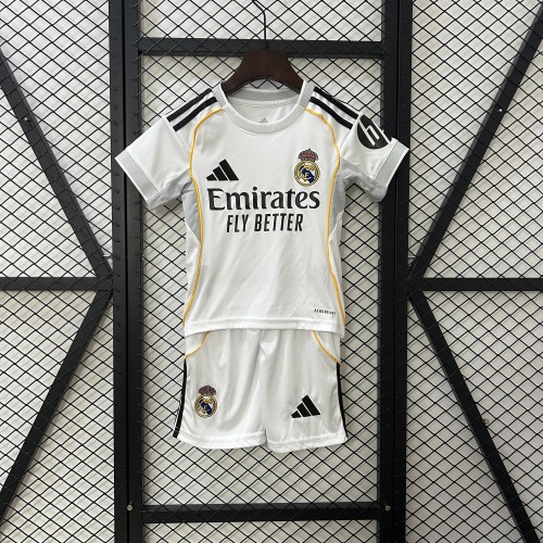 Kids 25/26 Real Madrid Home Jersey