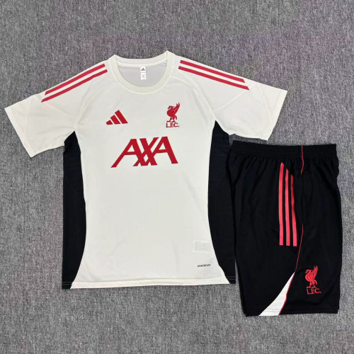 Kit 25/26 Liverpool White Training Set Football Shirt + Short