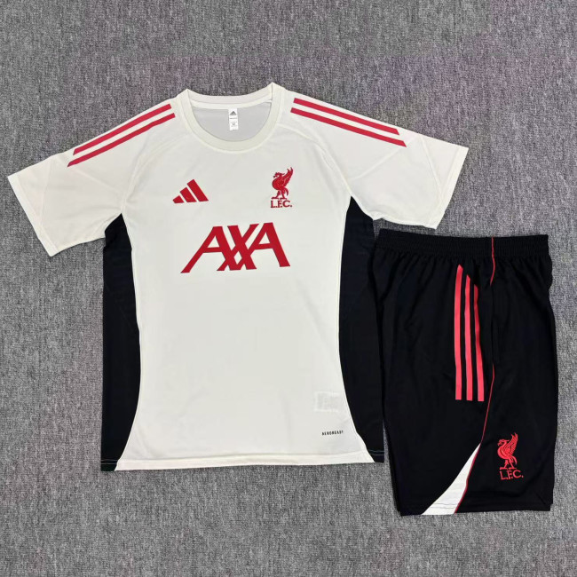 Kit 25/26 Liverpool White Training Set Football Shirt + Short