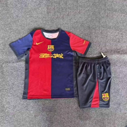Kids 25/26 Barcelona x Travis Scott Home Jersey