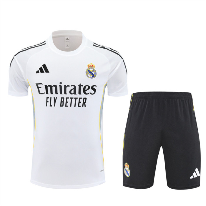 Kit 25/26 Real Madrid White Training Set Football Shirt + Short