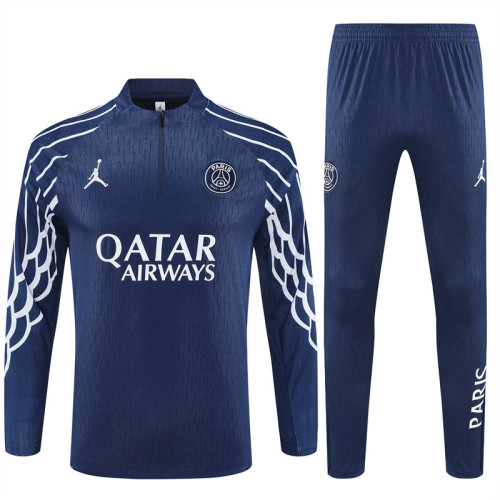 25/26 PSG Paris Saint Germain Royal Blue Half Zipper Training Tracksuit +Pants