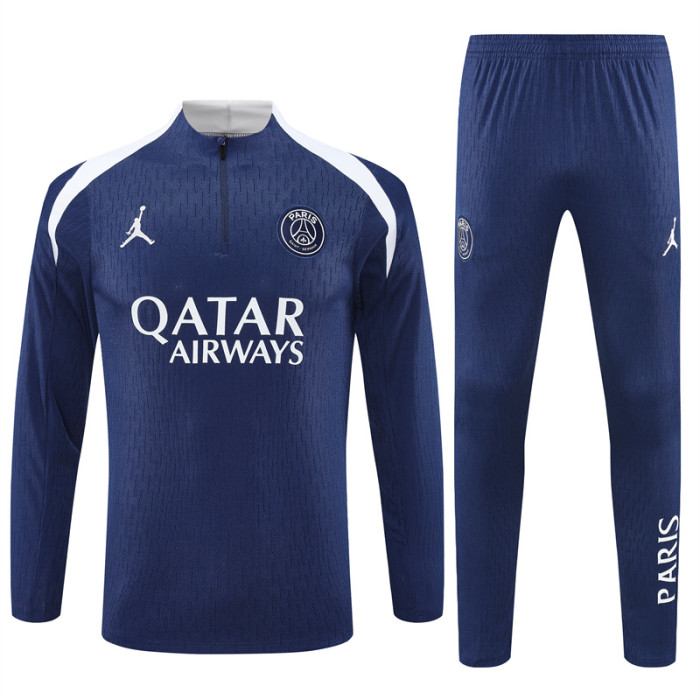 25/26 PSG Paris Saint Germain Royal Blue Half Zipper Training Tracksuit +Pants