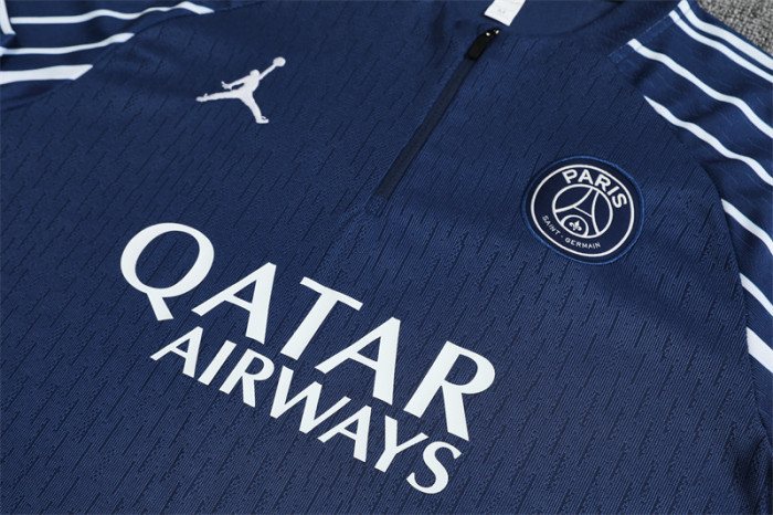 25/26 PSG Paris Saint Germain Royal Blue Half Zipper Training Tracksuit +Pants