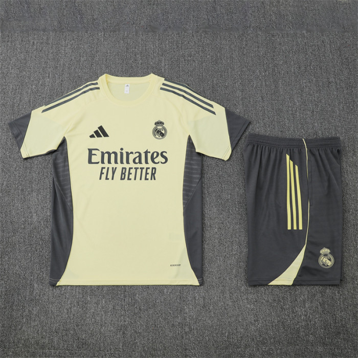 Kit 25/26 Real Madrid Yellow Training Set Football Shirt + Short
