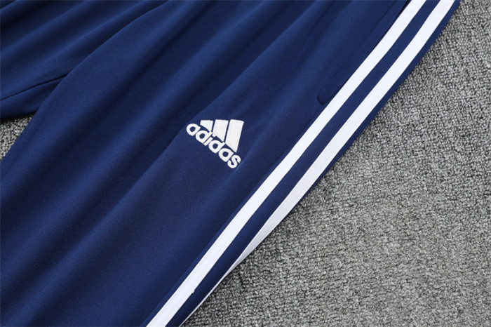 25/26 Real Madrid Blue retro version Half Zipper Training Tracksuit +Pants