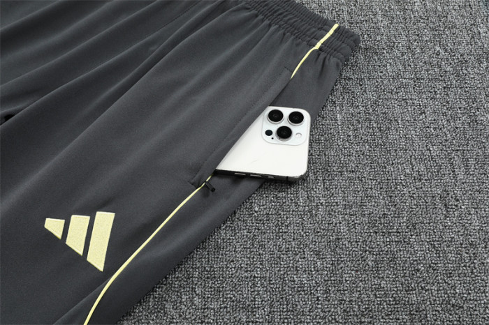 25/26 Real Madrid Grey Half Zipper Training Tracksuit +Pants