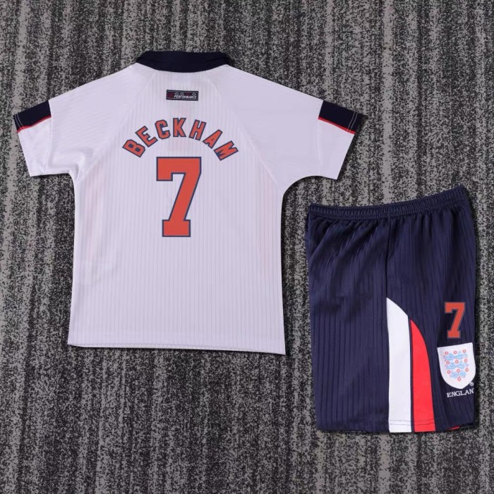 Retro Kids 1998 England Home Jersey Football Kit