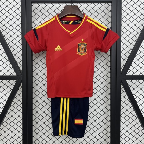 Retro Kids 2012 Spain Home Jersey Football Kit
