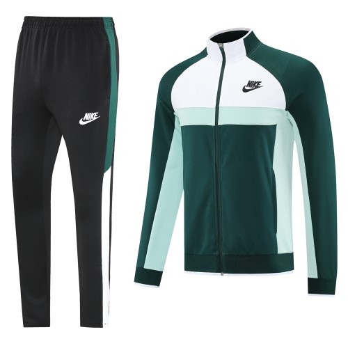 2024 NK Green/White Full Zipper Jacket +Pants