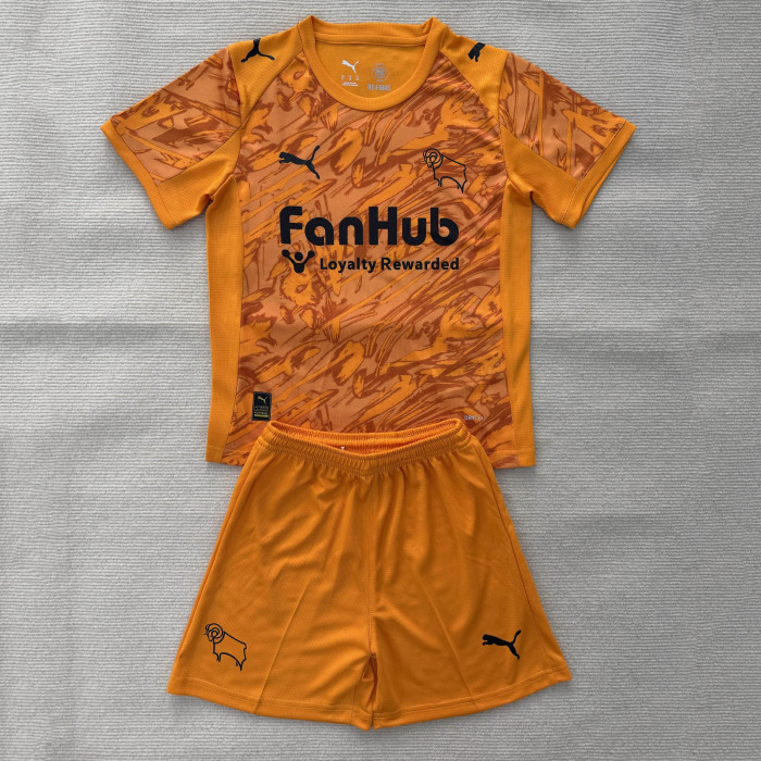 Kids kit 25/26 Derby County Goalkeeper Orange jersey