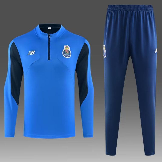 25/26 Porto Blue Half Zipper Training Tracksuit +Pants