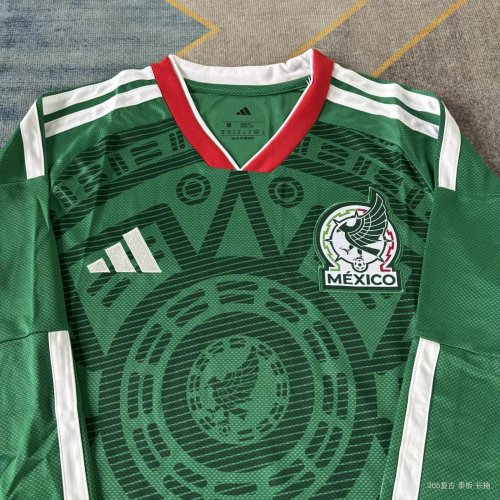 Long Sleeve Mexico 2026 World Cup Home Jersey - Fan Version