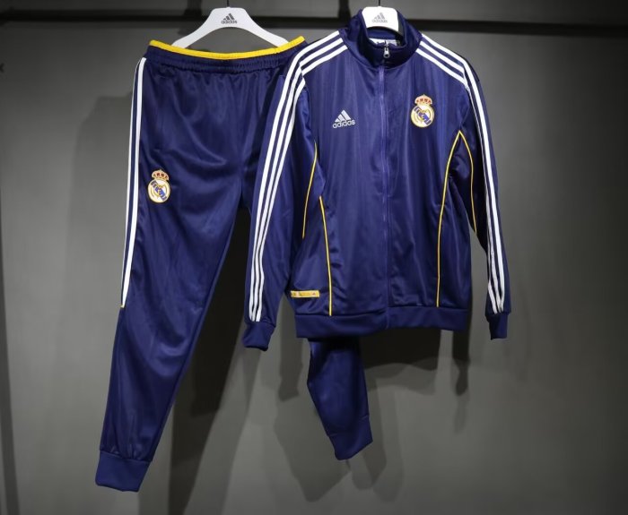 Retro 25/26 Real Madrid Purple Full Zipper Jacket +Long Pants