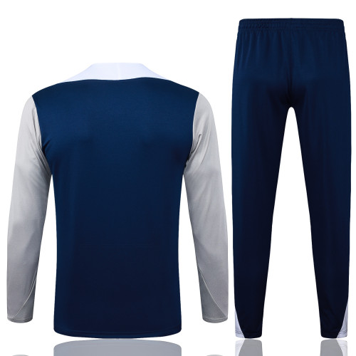 25/26 Tottenham Hotspur Royalblue Half Zipper Jacket+Pants - Fan Version