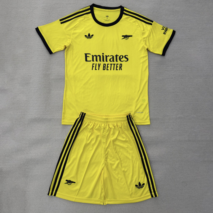 Kids 25/26 Arsenal Third l Yellow goalkeeper Jersey