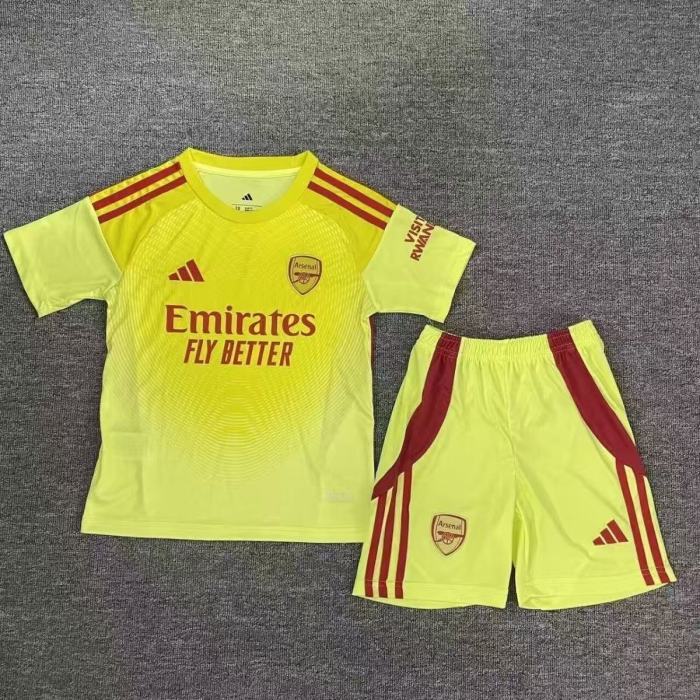 Kids 25/26 Arsenal Yellow goalkeeper Jersey