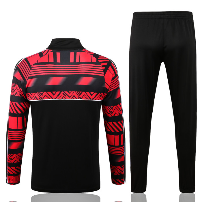 22/23 AC Milan Black/Red Full Zipper Jacket +Long Pants