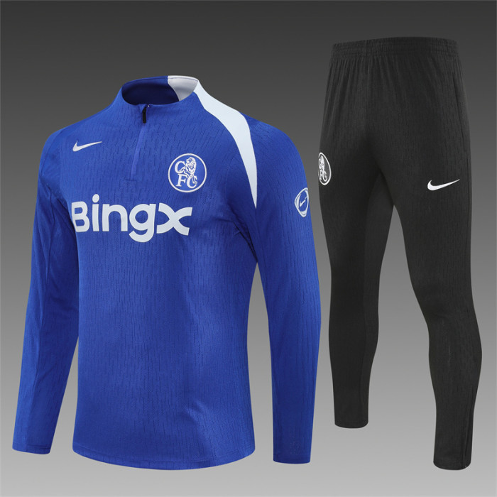 Player version 25/26 Chelsea blue Half Zipper Training Tracksuit +Pants