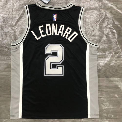 Heat Transfer San Antonio Spurs Kawhi Leonard Black Jersey