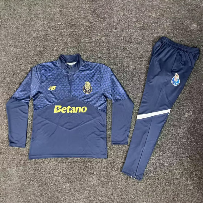 25/26 Porto Royal Blue Half Zipper Training Tracksuit +Pants