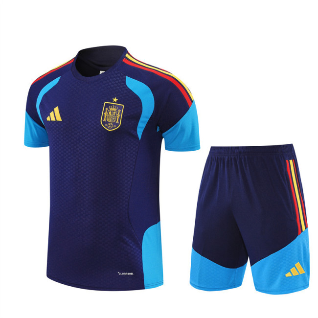 Kit 2026 Spain Training Set Royalblue Football Shirt + Short
