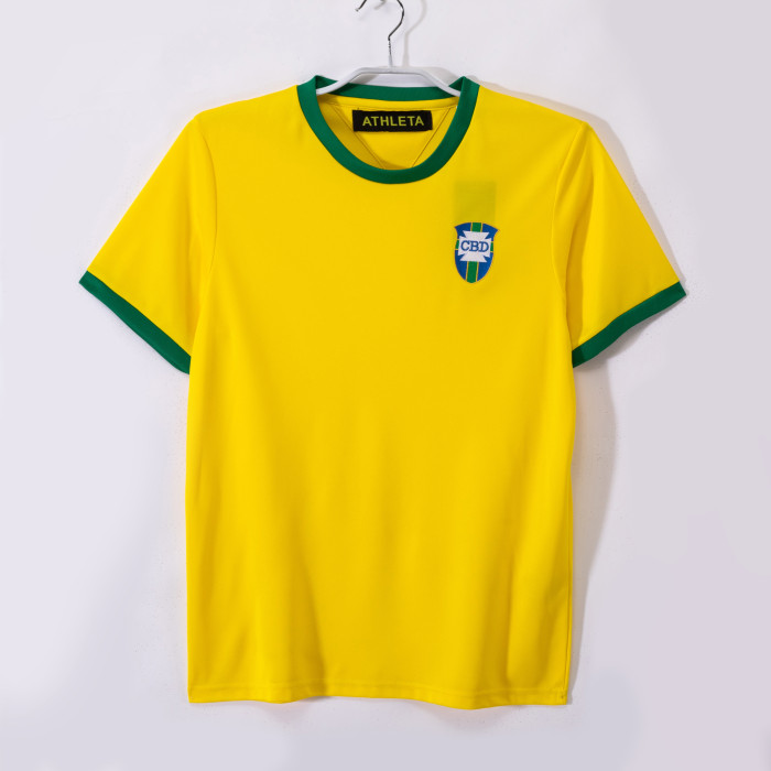 1970 Brazil  Home Retro Jersey