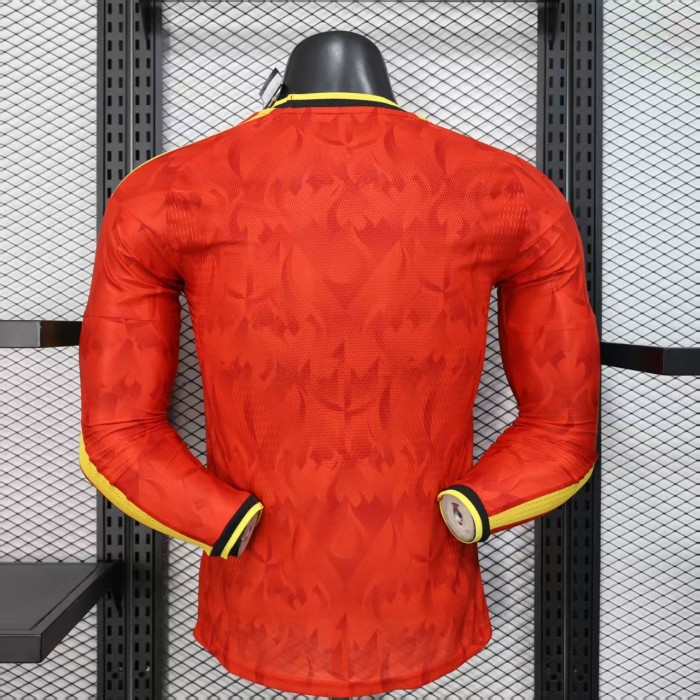 Long Sleeves Belgium 2026 World Cup Home Jersey - Player Version