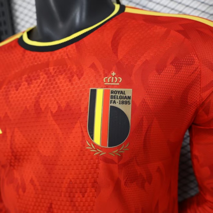 Long Sleeves Belgium 2026 World Cup Home Jersey - Player Version