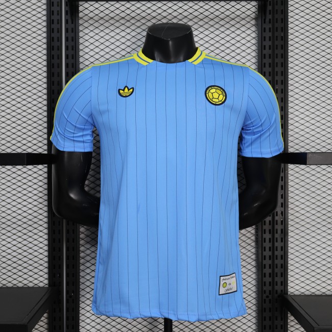 Colombia 2026 World Cup Retro Blue Jersey - Player Version