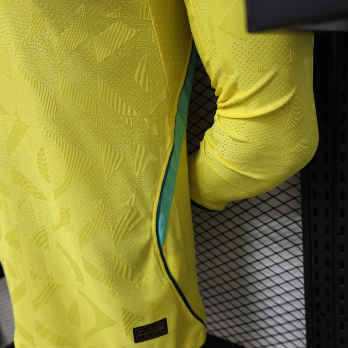 Long Sleeves Brazil 2026 World Cup Home Jersey - Player Version
