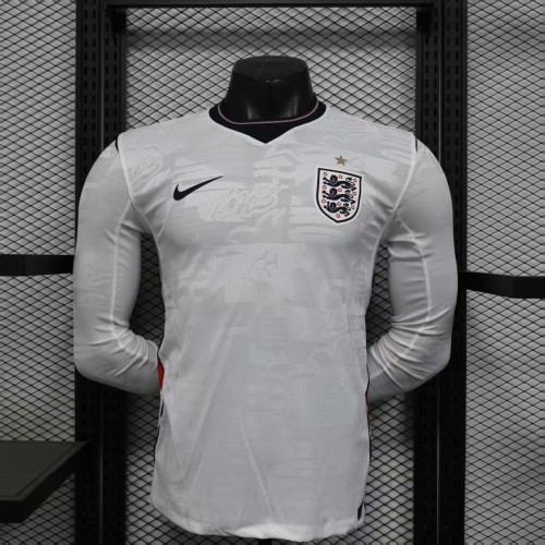 Long Sleeves  England 2026 World Cup Home Jersey - Player Version