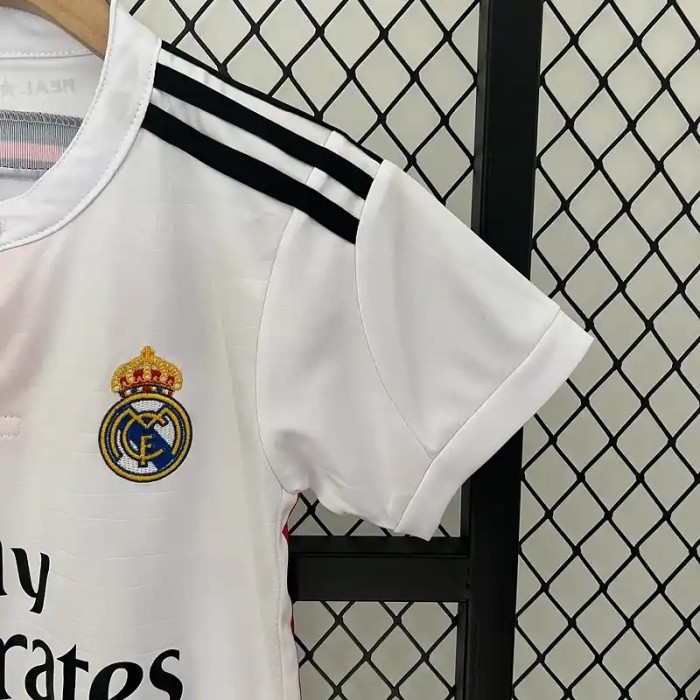 Real Madrid 14/15 Retro Home Soccer Jersey- Kids Kit