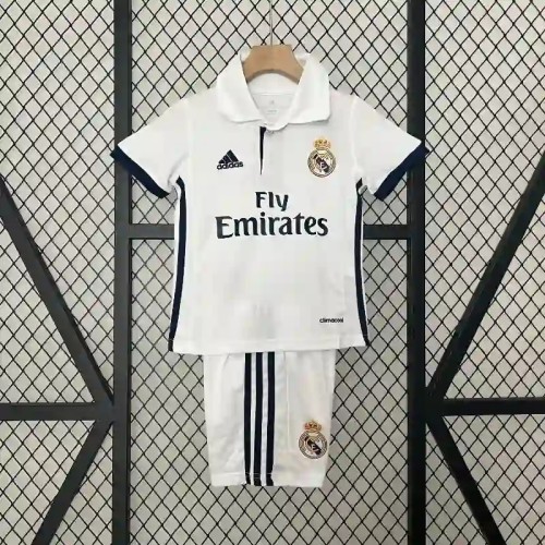 Real Madrid 16/17 Retro Home Soccer Jersey- Kids Kit