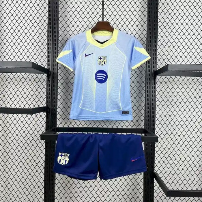 Barcelona 25/26 Special Edition Blue Soccer Jersey- Kids Kit