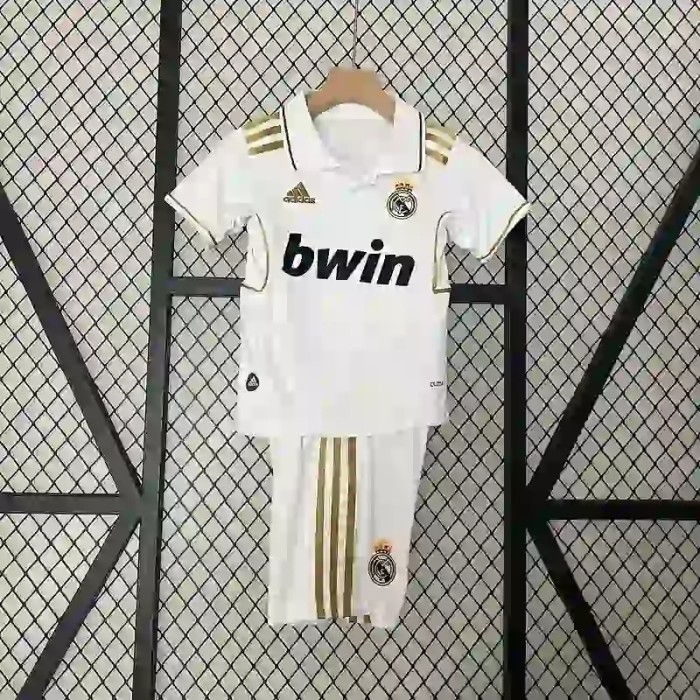 Real Madrid 11/12 Retro Home Soccer Jersey- Kids Kit