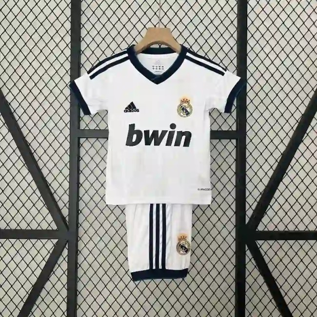 Real Madrid 12/13 Retro Home Soccer Jersey- Kids Kit