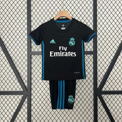 Real Madrid 17/18 Retro Away Soccer Jersey- Kids Kit