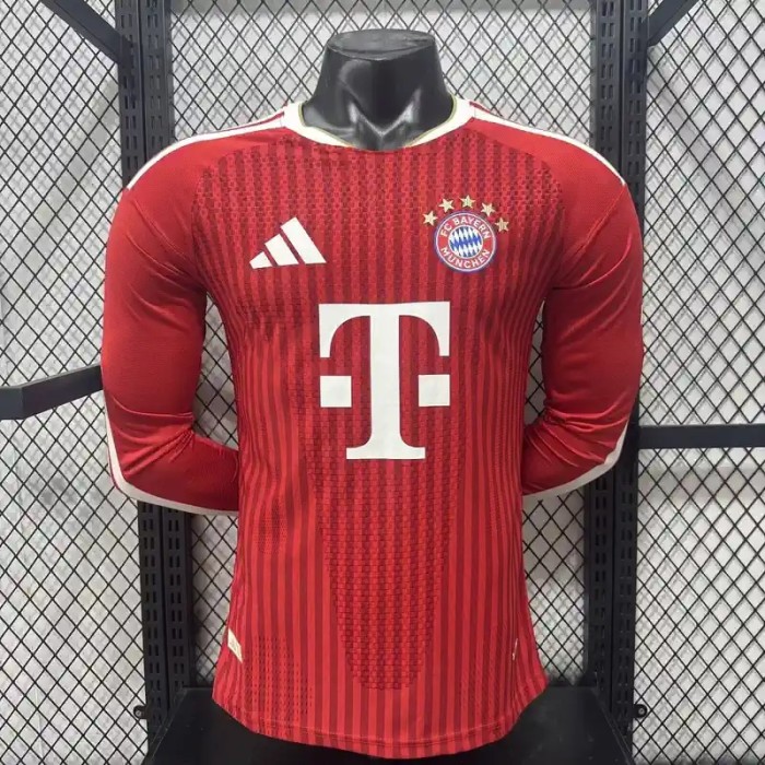 Long Sleeves Bayern Munich 26/27 Home Soccer Jersey - Player Version