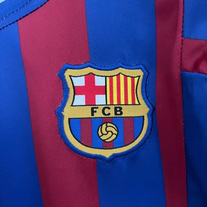 Barcelona 2005-06  Retro Home Soccer Jersey- Kids Kit